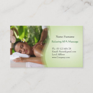 Massage therapy, remedial massage business card