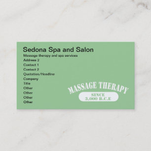 Massage Therapy Since 3,000 B.C.E. Appointment Card