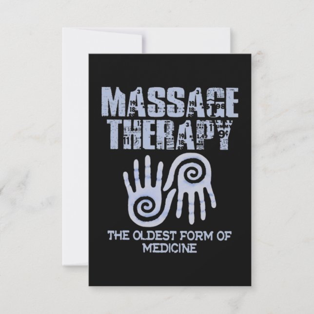 Massage Therapy The Oldest Card (Front)