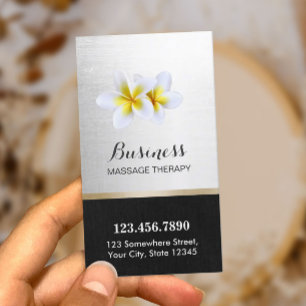 Massage Therapy Tropical Floral Salon Spa Business Card