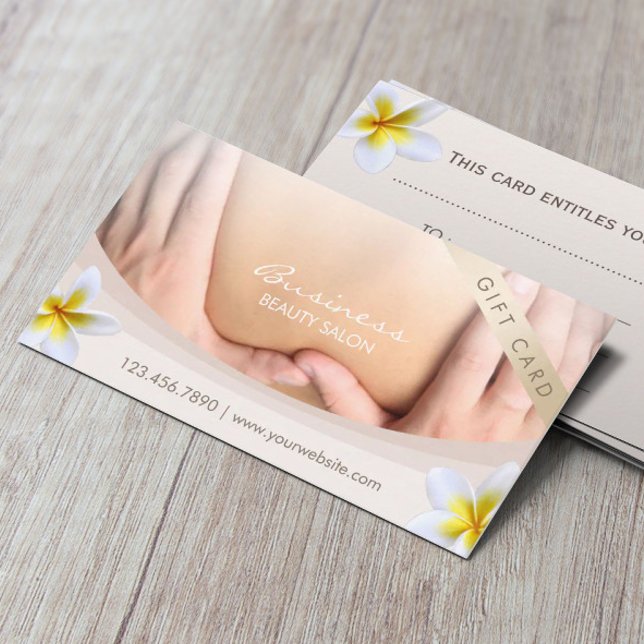 Massage Therapy Tropical Flower Salon Gift Discount Card (Creator Uploaded)