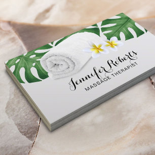 Massage Therapy Tropical Nature Salon & Spa  Business Card