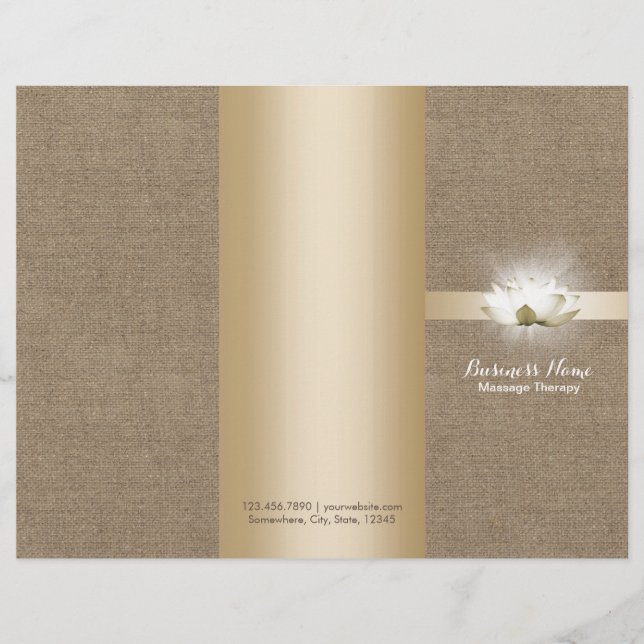 Massage Therapy Yoga Glowing Lotus Buralp Tri-Fold (Front)