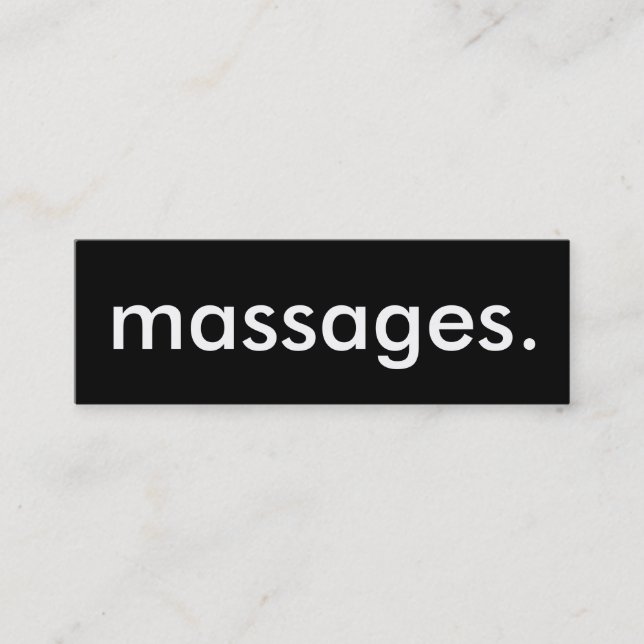 massages. loyalty punch card (Front)