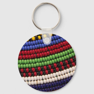 Massai Tribal Bead Pattern Key Ring