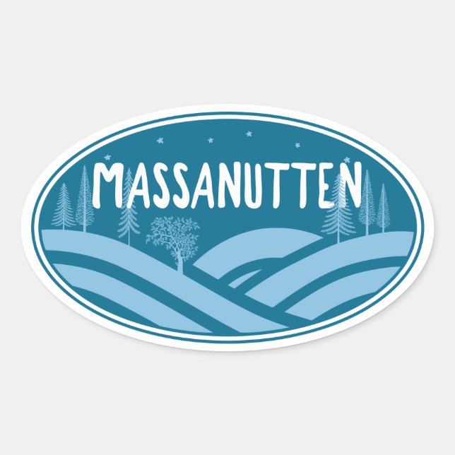 Massanutten Resort Virginia Outdoors Oval Sticker (Front)