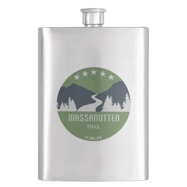 Massanutten Trail Virginia Hip Flask (Front)