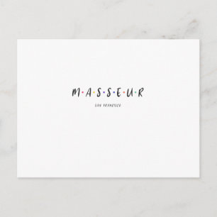 Masseur Massaging Postcard