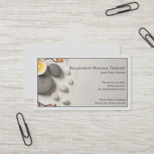 Masseuse Massage Therapy Therapist Business Card
