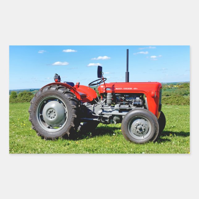 Massey Ferguson 35 tractor Rectangular Sticker (Front)
