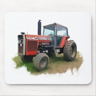 Massey Ferguson Red Tractor in the Field Mouse Pad