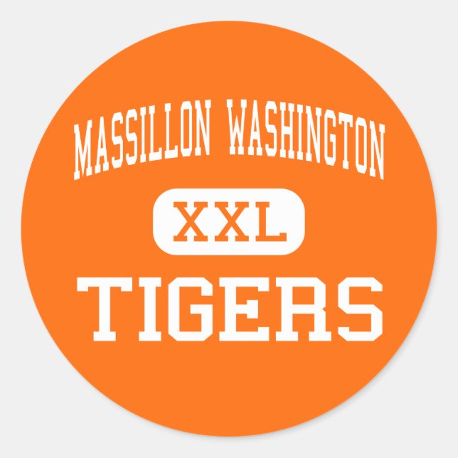 Massillon Washington - Tigers - High - Massillon Classic Round Sticker (Front)
