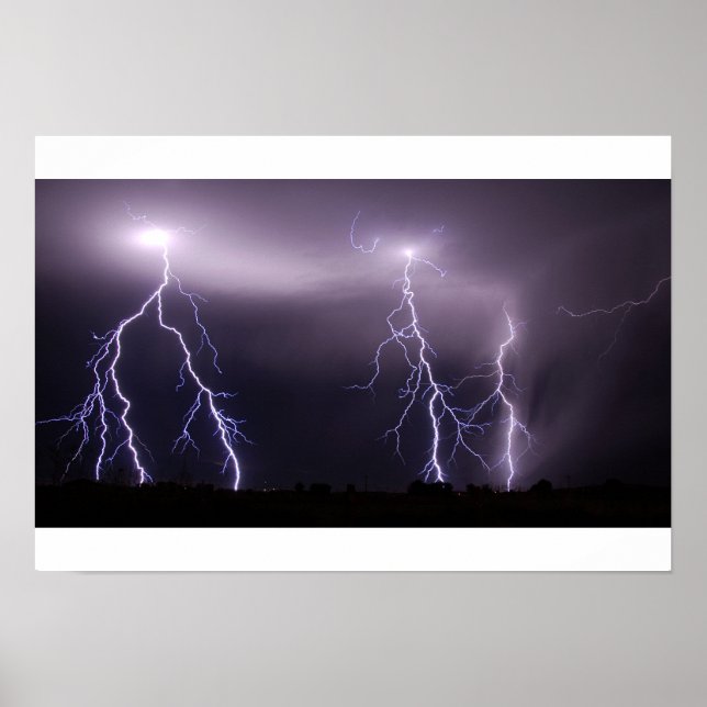 Massive Lightning Strike Poster (Front)