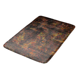 Massive spots and skinned brown and coral stains bath mat