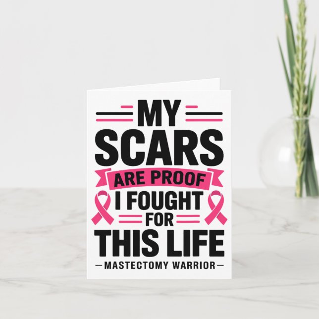 Mastectomy Funny Breast Cancer 1  Card (Front)