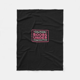 Mastectomy Funny Breast Cancer Fleece Blanket