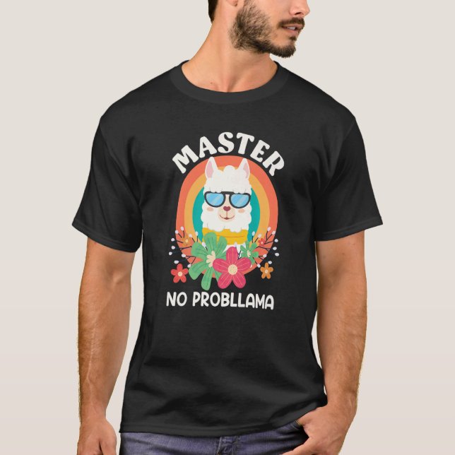 Master 2023 No Probllama Master Degree Premium T-Shirt (Front)