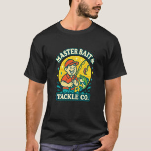 Master Baiter Bass Fishing Stuff Funny Fathers Day T-Shirt