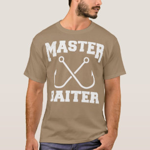 Master Baiter Fisherman Mens Funny Bass Fishing L T-Shirt
