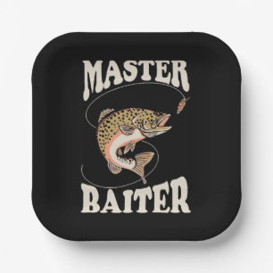 Master Baiter Fishing Paper Plate