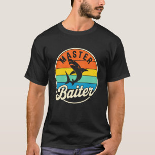 Master Baiter Fishing - Retro Funny Fishing Shark T-Shirt