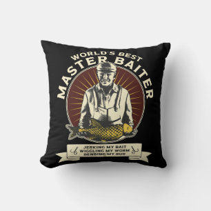 master baiter funny fishing cushion