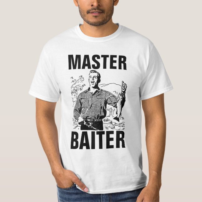 MASTER BAITER, Funny Fishing T-shirts (Front)