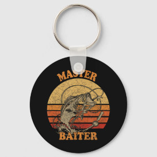 Master Baiter Vintage Bass Fishing Funny Camping T Key Ring