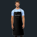 Master baker Black Custom Uncle Name Year Apron<br><div class="desc">Celebrate Your Master Chef: An Apron for Uncle (Name) 🍴 Culinary Talents Celebrated: Every kitchen maestro deserves recognition. For Uncle (Name) who has mastered the art of baking, this apron serves as an emblem of his expertise. 🎨 Monochromatic Elegance: Designed in a sleek black hue with contrasting white typography, this...</div>