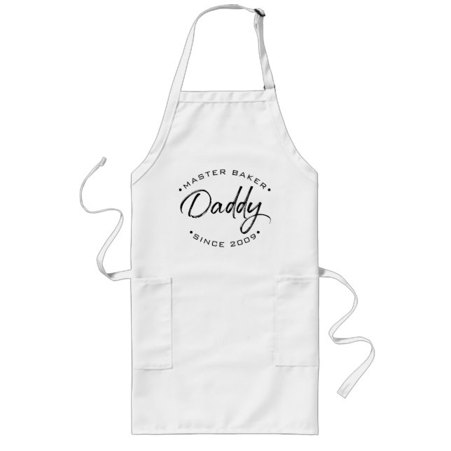 MASTER Baker Daddy Personalised Year Long Apron (Front)