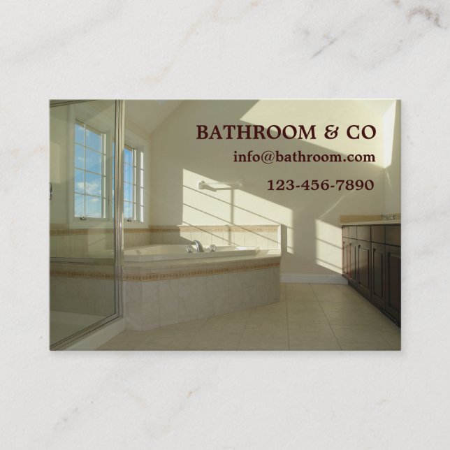master bathroom business card (Front)