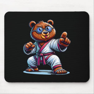 Master Bear Karate Bear Martial Arts Ursus Sensei Mouse Pad