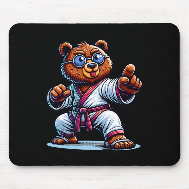Master Bear Karate Bear Martial Arts Ursus Sensei  Mouse Pad (Front)