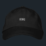 Master Black Cap with Classic King Stylish Elegant<br><div class="desc">Show off your royal side with the Alternative Apparel cap in black. Featuring "King" embroidery and an adjustable visor,  this cotton hat blends comfort with a regal touch. A versatile piece for any wardrobe.</div>