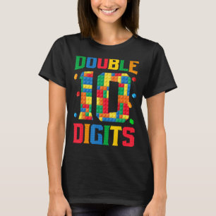 Master Builder 10th Birthday Boy 10 Bricks Ten Dou T-Shirt