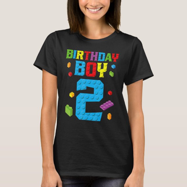 Master Builder 2nd Birthday Boy 2 Two Year Buildin T-Shirt (Front)
