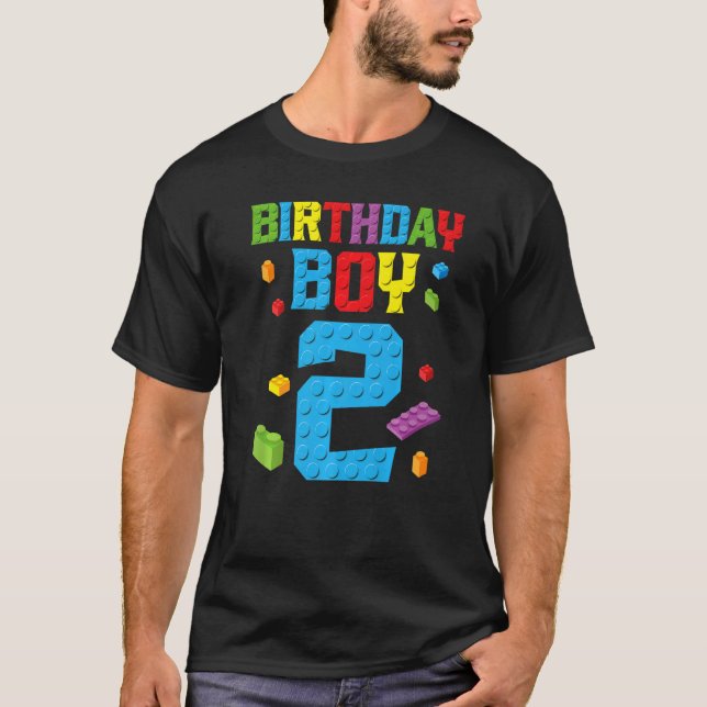 Master Builder 2nd Birthday Boy 2 Two Year Buildin T-Shirt (Front)