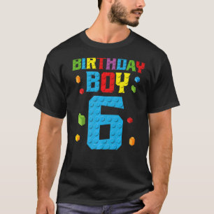 Master Builder 6th Birthday Boy 6 Six Year Buildin T-Shirt