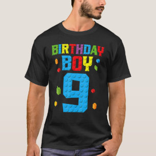 Master Builder 9th Birthday Boy Nine 9 Year Buildi T-Shirt