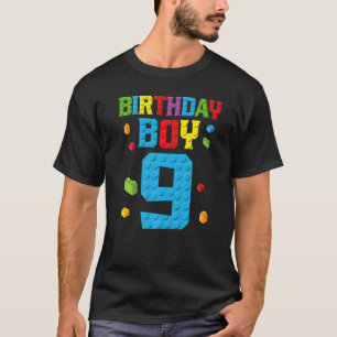 Master Builder 9th Birthday Boy Nine 9 Year Buildi T-Shirt