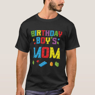 Master Builder Birthday Boy s Mum Building Bricks T-Shirt