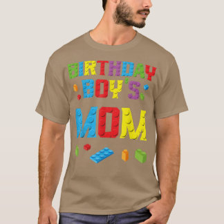 Master Builder Birthday Boys Mum Building Bricks B T-Shirt