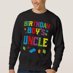 Master Builder Birthday Boy's Uncle Building Brick Sweatshirt