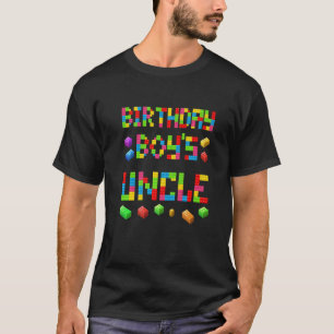 Master Builder Birthday Boy's Uncle Building Brick T-Shirt