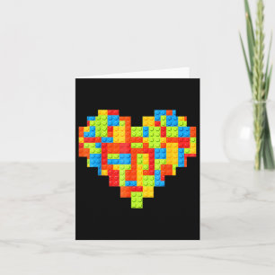 Master Builder Block Brick Building Heart Card