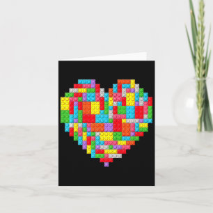 Master Builder Block Brick Building Heart Valentin Card