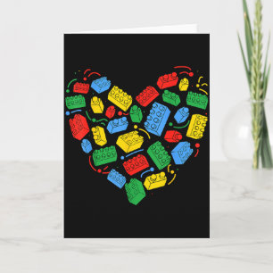 Master Builder Block Brick Building Heart Valentin Card