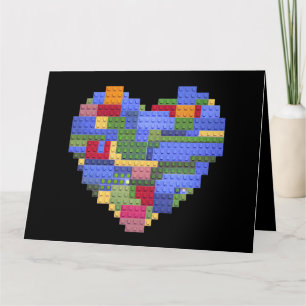 Master Builder Block Brick Building Heart Valentin Card