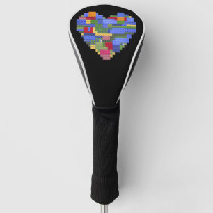 Master Builder Block Brick Building Heart Valentin Golf Head Cover