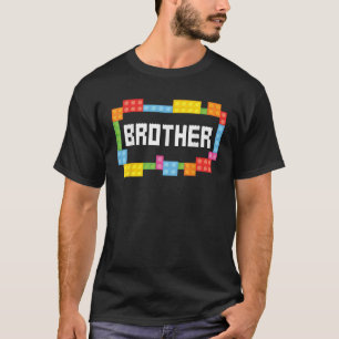 Master builder Brother Bricks Blocks Building Fami T-Shirt